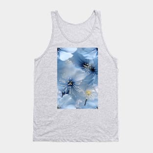 Beautiful white flowers with cool deep blue ascents ! Tank Top